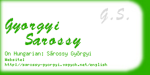 gyorgyi sarossy business card
